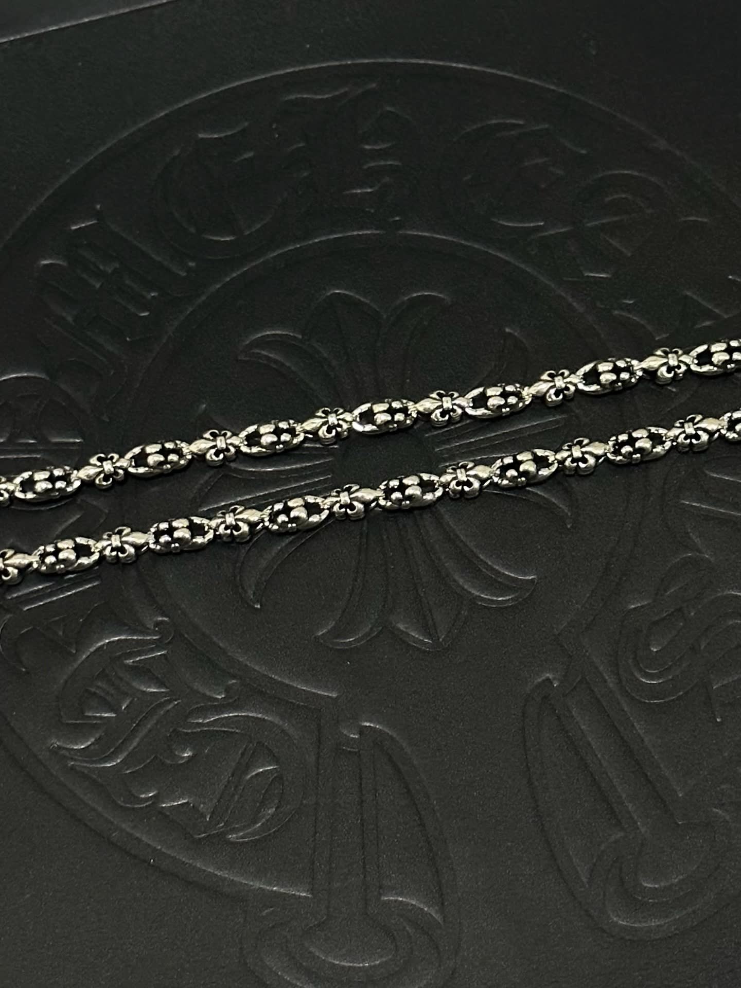 Chrome Hearts Sterling Silver Fleur-de-lis Chain Necklace